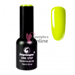 Oja semipermanenta FSM, ONE STEP Color UV/LED 10ml Cod 208 Lemon Neon